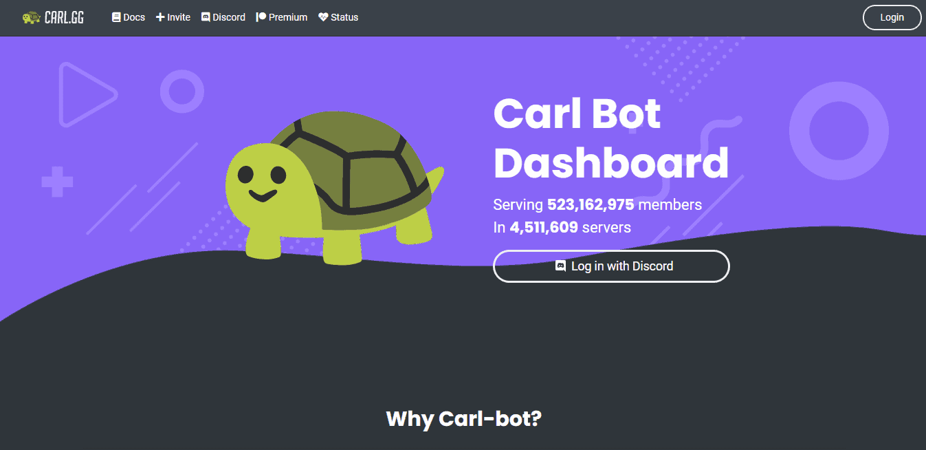 Carl Bot: Features, Commands List and Dashboard Overview